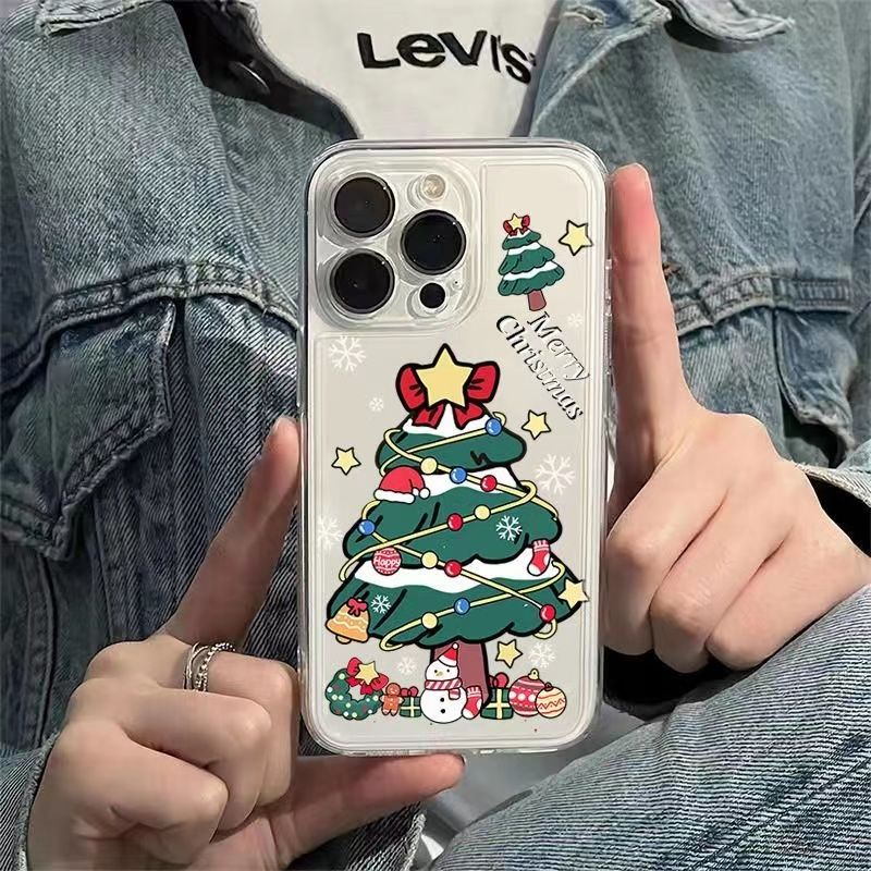 เคสโทรศัพท์มือถือ TPU แบบนิ่ม ป้องกันฝุ่น ป้องกันเหงื่อ พิมพ์ลาย Merry Christmas สําหรับ iPhone 13 12 Pro 14 15 11 Pro Max SE 2020 XR X XS 8 7 6S Plus