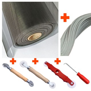 มุ้งลวดหน้าต่าง ตาข่ายไฟเบอร์ ซ่อมได้ด้วยตัวเอง ได้ครบเซท ทั…