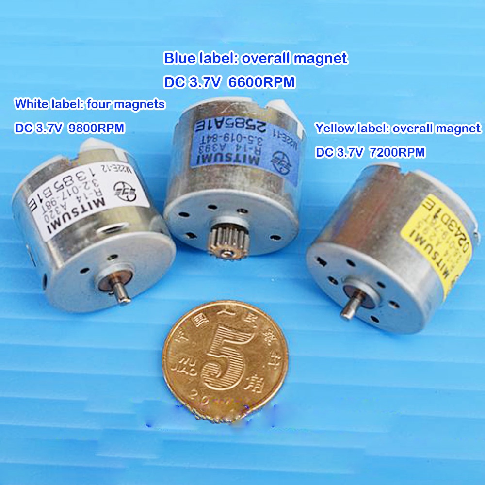ญี่ปุ่น MITSUMI Micro 310 มอเตอร์ไฟฟ้า 6 ขั้วโรเตอร์ DC 3.7V 9800RPM แรงบิดขนาดใหญ่ M22E-12 มอเตอร์ 3.7V-6V สําหรับเครื่องสักเครื่องโกนหนวด
