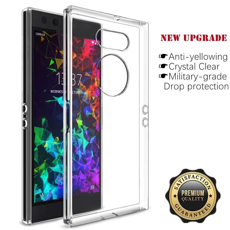 สําหรับ Razer Phone 2 บาง นิ่ม ใส ซิลิโคน ยาง กันรอยขีดข่วน เคสเจลลี่ CP คริสตัล ป้องกันสีเหลือง ฝาห