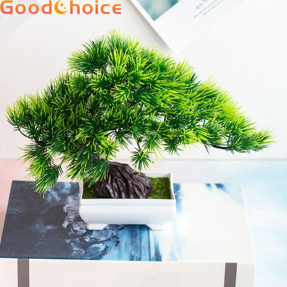 Bonsai Artificial Simulation-Plant Decor Fake Potted Tree Home Pine Office Green