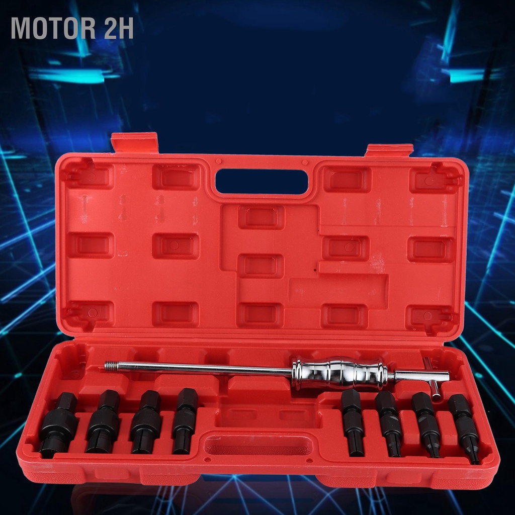 Motor 2H 9 ชิ้น Blind Hole Inner Bearing Puller Remover ชุดสไลด์ค้อนภายในชุดเครื่องมือ 8-32 มม