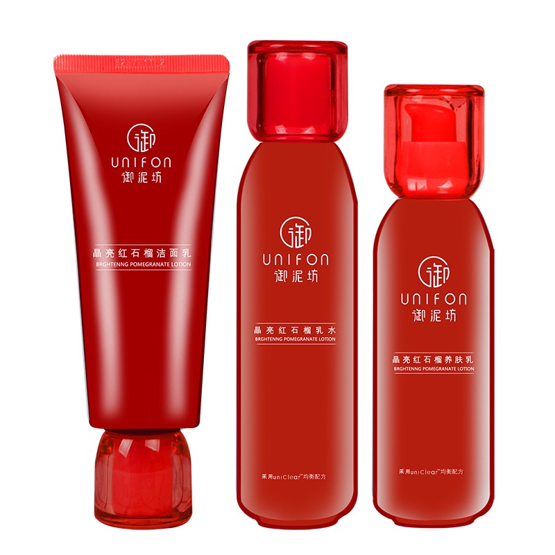 Unifon ชุดผลิตภัณฑ์ดูแลผิวหน้า ทับทิม สีแดง ให้ความชุ่มชื้น ทําความสะอาดรูขุมขนอย่างล้ําลึก