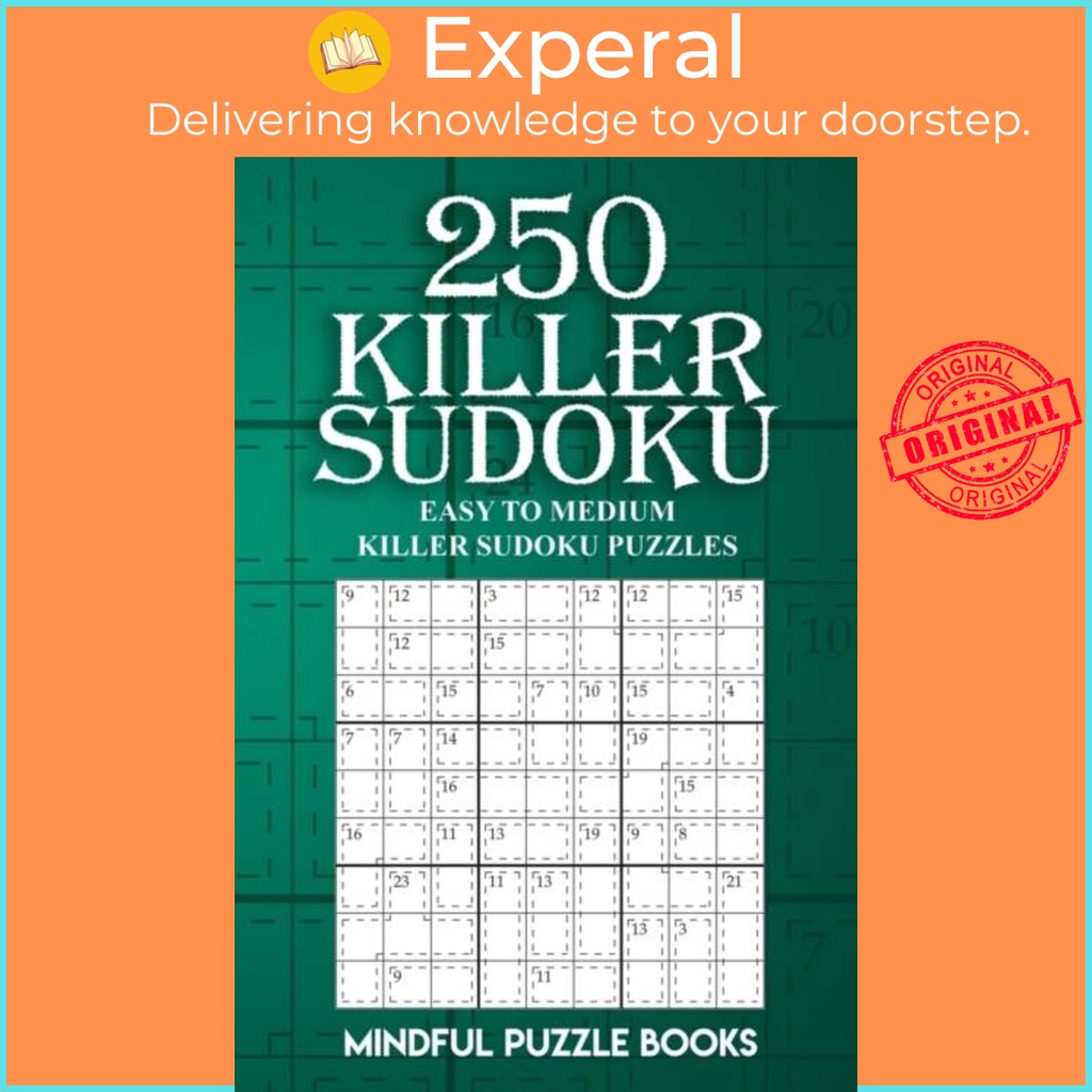 250 Killer Sudoku - ปริศนา Sudoku นักฆ่าที่ปานกลางง่ายโดย Mindful Puzzle Books (ฉบับสหราชอาณาจักรปกอ