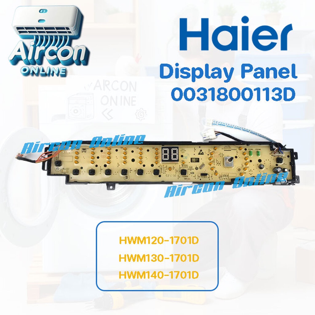 แผงปุ่มกด Display Panel เครื่องซักผ้า Haier รุ่น HWM120-1701D / 130-1701D และ 140-1701D รหัส 0031800