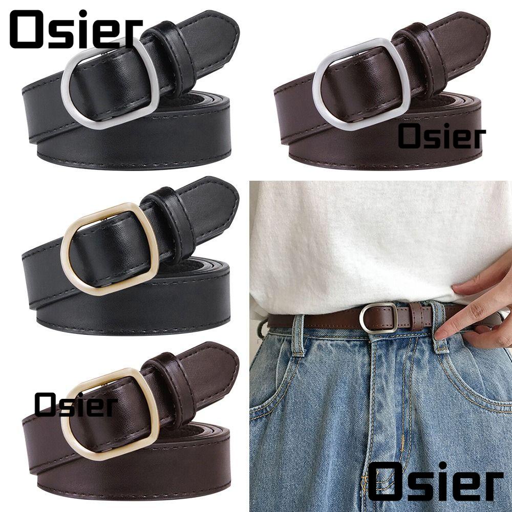 Osier1 เข็มขัดหนังแฟชั่น ย้อนยุค วินเทจ บาง สายรัดเอว