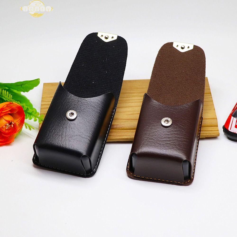 IVORY กระเป๋าคาดเอว กล่องแว่นตา แบบพกพา วัยกลางคน เคสแว่นตาอ่านหนังสือ แม่เหล็ก กระเป๋าแว่นตา หนัง PU กล่องเก็บแว่นตา สวมใส่ได้ เข็มขัด เคสแว่นตา