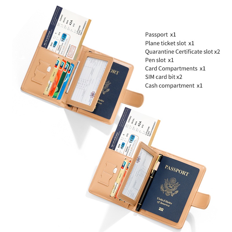 กล่องหนัง PU ใส่หนังสือเดินทาง อเนกประสงค์ ลายหิน RFID เรียบง่าย สําหรับเดินทาง