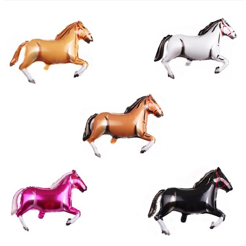ลูกโป่งฟิล์มอลูมิเนียม รูปการ์ตูนม้า ขนาดใหญ่ สําหรับตกแต่งปาร์ตี้