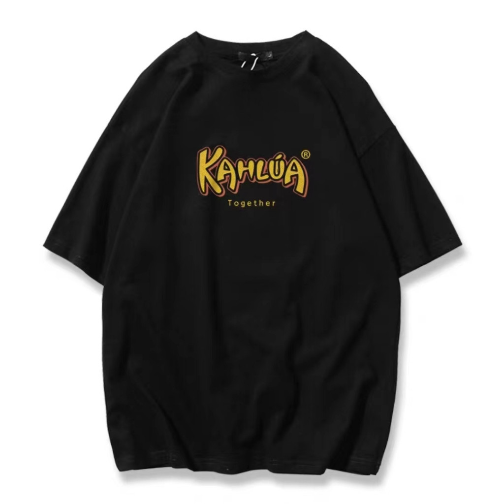 TEETWO3 พร้อมส่ง! เสื้อยืดOversize ผ้าCOTTON100%ลาย"KAHLUA" เนื้อผ้าเกรดพรีเมียม คอกลม ใส่สบาย