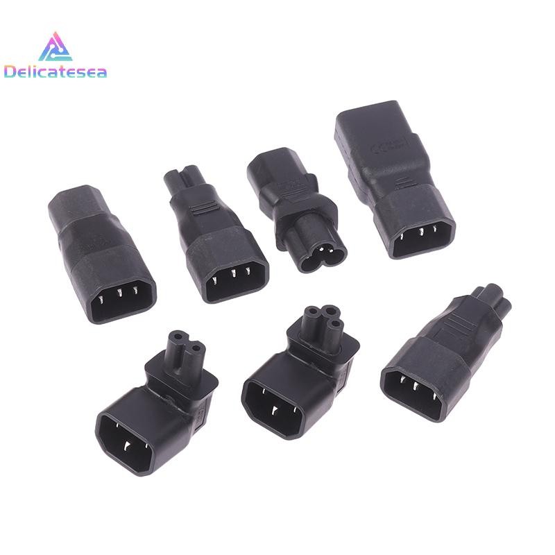 [Delicatesea] Ups PDU ชายหญิง EU US ปลั๊กไฟอะแดปเตอร์ซ็อกเก็ต Universal IEC320 C13 C14 ถึง C5 C6 C7 C8 C19 C20 C21 แปลงเชื่อมต่อใหม่