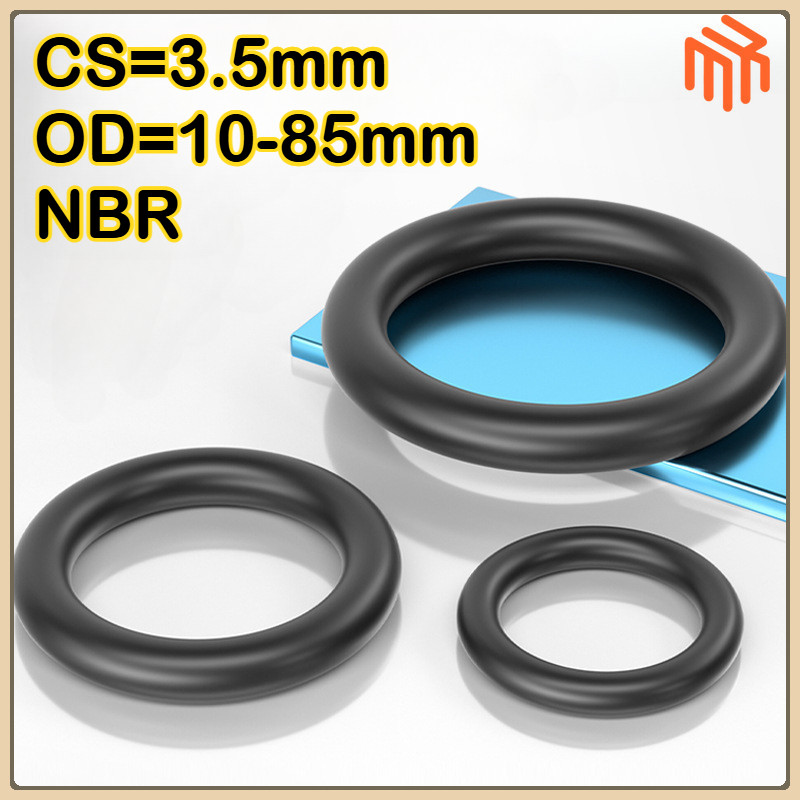 [MX1] โอริง O-Ring วงใน OD 10 - 85mm ความหนา 3.5 มิล ยางโอริง NBR / แหวนโอริงสีดํา/แหวนยางซีลCS3.5mm * OD10-85mm