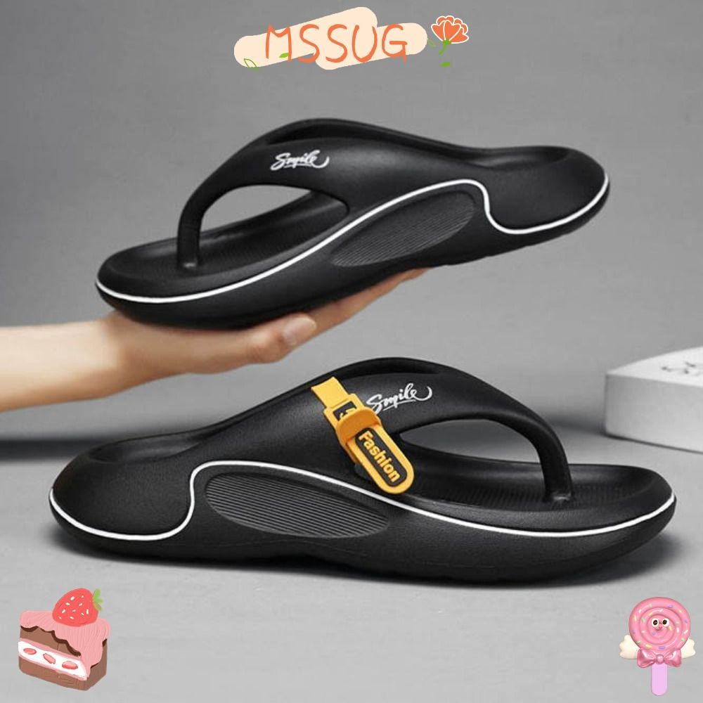 Mssug Mens , รองเท้าแตะ EVA Soft Sole, รองเท้าแตะ Flip Flops กันลื่นแฟชั่นสําหรับผู้ชาย