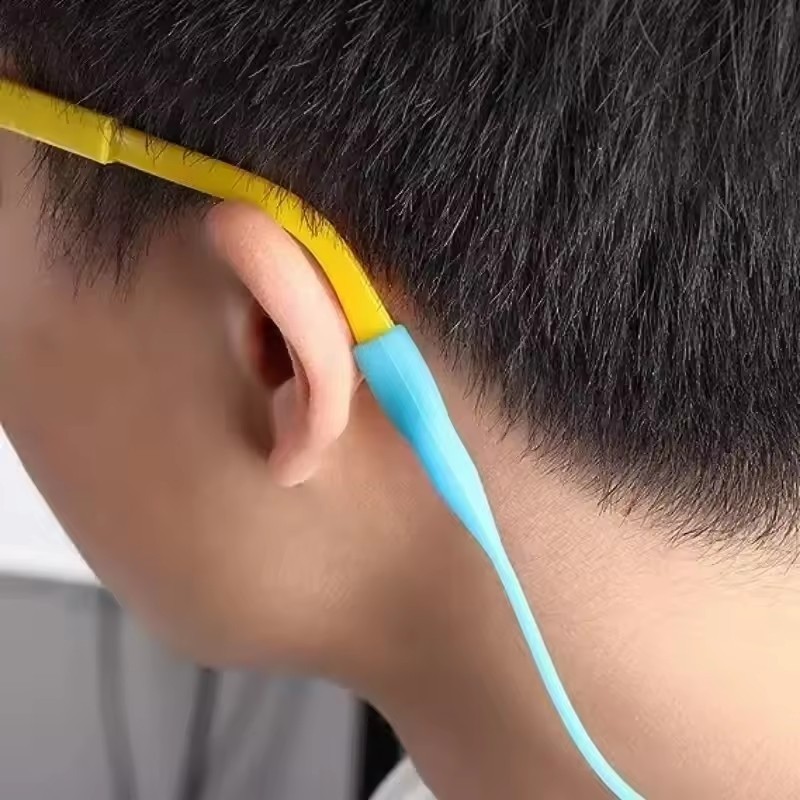 ปรับแฟชั่นที่มีสีสันยืดหยุ่นซิลิโคนแว่นตาเชือกป้องกันการลื่นแว่นตากันแดดสายคล้องป้องกันการสูญหายรอบคอแขวนสายแว่นตา - รูปที่ 2