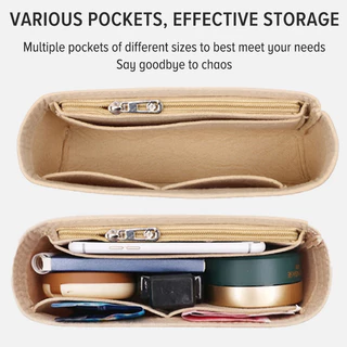 Evertoner สําหรับ GW Balle-ina Felt ผ้าใส่กระเป๋าแต่งหน้ากระเป๋าถือ Organizer กระเป๋าเดินทางด้านใน