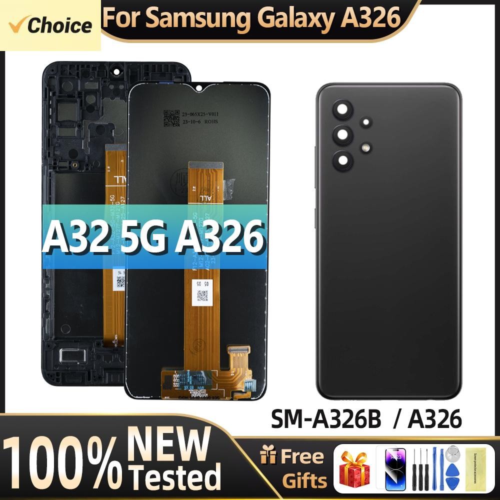 AAA+++ 6.5 "ใหม่ LCD สําหรับ Samsung Galaxy A32 5G A326 LCD กรอบหน้าจอสัมผัส Digitizer สําหรับ Samsu