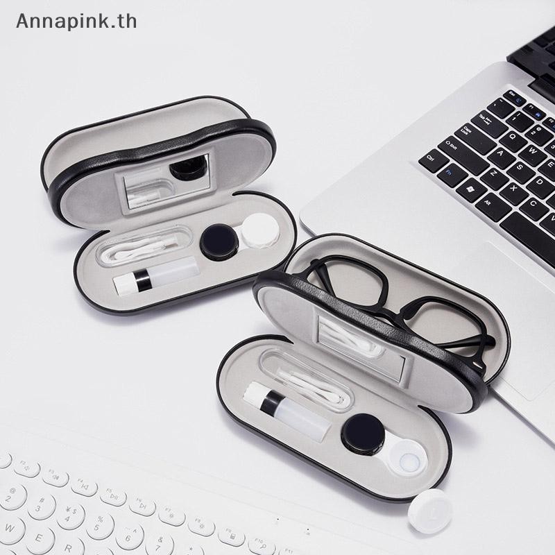 Ank 2 In 1 Double Layer กล่องแว่นตาคอนแทคเลนส์สําหรับผู้ชายผู้หญิง Creative Dual ใช้แว่นตาแว่นตากล่อ