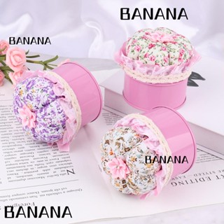 Banana1 เบาะเก็บเข็มเย็บผ้า รูปฟักทอง และดอกไม้ DIY