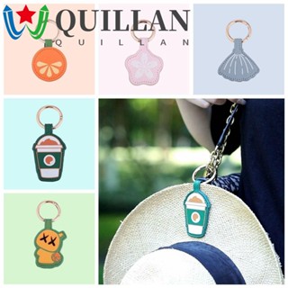 Quillan คลิปหนีบหมวกหนัง แม่เหล็ก ลายดอกไม้ ป้องกันการสูญหาย คลิปเก็บหมวก ที่ถอดออกได้ แขวนบนกระเป๋า การ์ตูนสัตว์ผู้ชาย