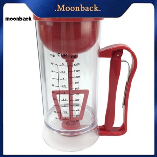 &lt;moonback&gt; เครื่องจ่ายแป้งแพนเค้ก พร้อมฉลากตวง ความจุ 1200 มล. สําหรับทําแพนเค้ก วาฟเฟิล มัฟฟิน