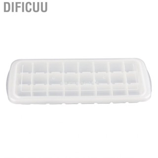 Dificuu 24‑Grid Ice Mold Tray W/Sealed Cover Food‑Grade Flexible Silicone Mould