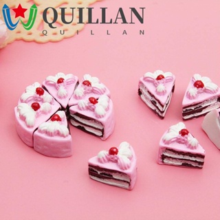 Quillan เค้กบ้านตุ๊กตา ขนาดเล็ก 10 ชิ้น เค้กจิ๋ว เครื่องประดับงานฝีมือ เดสก์ท็อป แกล้งทําเป็นเล่น ของเล่นบ้านตุ๊กตา อุปกรณ์ครัว ของเล่นเด็ก