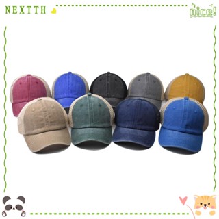 Nextth หมวกกีฬา, หมวกเบสบอล ผ้าฝ้าย ซักได้ ระบายอากาศ, หมวกเบสบอล ผ้ายีนส์ ปรับได้ ป้องกันรังสียูวี ฮิปฮอป สําหรับผู้หญิง