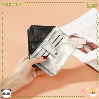 Nextth กระเป๋าสตางค์ หนัง PU ใบเล็ก มีซิป ใส่บัตรเครดิตได้