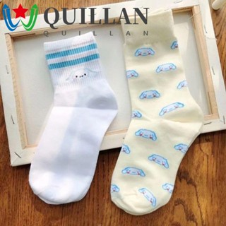 Quillan ถุงเท้า ผ้าฝ้าย ลายการ์ตูน Cinnamoroll น่ารัก ให้ความอบอุ่น ของขวัญ สไตล์ญี่ปุ่น