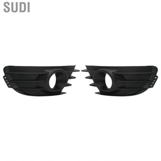 Sudi 1 Pair Front Bumper Fog Light Grille Black Lamp Cover Trim Replacement for Citroen C4 2004‑2008 Car Auto Strobe Lights