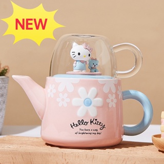 Graby2023 แก้วกาแฟเซรามิค ลายดอกซากุระน่ารัก สีชมพู ของขวัญวันเกิด สําหรับแฟนสาว [สุดคุ้ม CP]