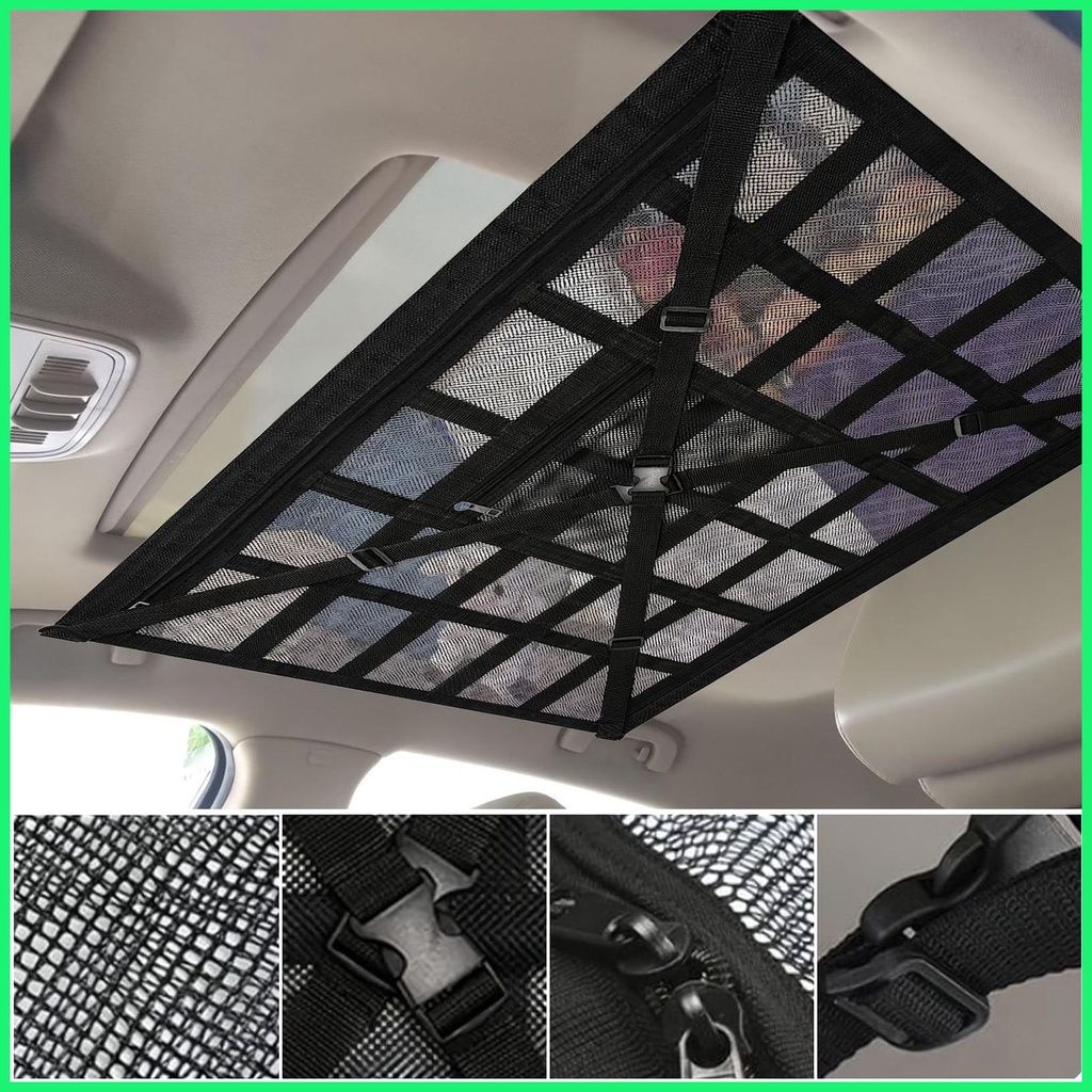 [จัดส่งจากกรุงเทพฯ]🚚กระเป๋าตาข่ายเก็บของ สําหรับติดหลังคารถยนต์ - รูปที่ 5