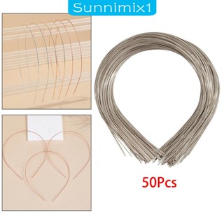 [Sunnimix1] ที่คาดผมโลหะ แบบบาง สําหรับงานฝีมือ DIY 50 ชิ้น