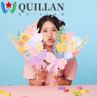 Quillan ช่อดอกไม้กระดาษ แฮนด์เมด DIY พร้อมการ์ดอวยพร ของเล่นเสริมการเรียนรู้ สําหรับแม่ และลูก