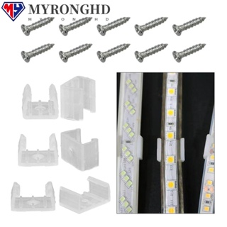 Myronghd คลิปหัวเข็มขัดเชื่อมต่อสายไฟ LED PP แบบใส กันน้ํา อุปกรณ์เสริม สําหรับ LED 5730 5050 2835 10 ชิ้น