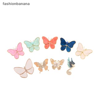 [fashionbanana] ใหม่ เข็มกลัด รูปผีเสื้อ ประดับมุก เครื่องประดับ สําหรับผู้หญิง พร้อมส่ง