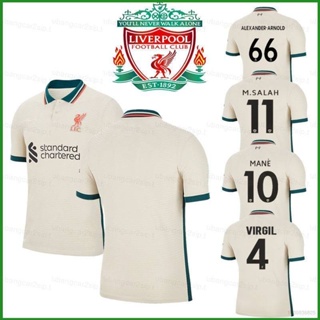 Yp2 2021-22 F.C. เสื้อกีฬาแขนสั้น ลายทีมชาติฟุตบอล Salah Virgil Mane Arnold Away PY2