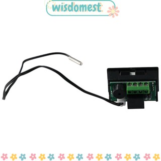 WISDOMEST เครื่องควบคุมอุณหภูมิอิเล็กทรอนิกส์ -50 ถึง 110 2 ชิ้น℃ เทอร์โมสแตท หน้าจอ LED 12V ตั้งโปรแกรมได้ สีคู่ สําหรับหมักอาหารในตู้เย็น