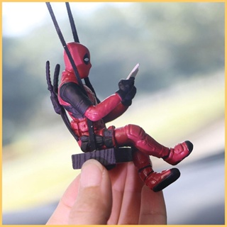 จี้ตุ๊กตา Deadpool น่ารัก สําหรับแขวนตกแต่งกระจกมองหลังรถยนต์