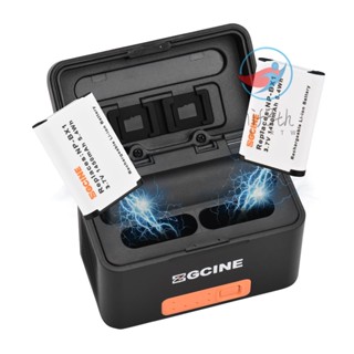 Zgcine PS-BX1 เคสชาร์จแบตเตอรี่กล้องไร้สาย 5200mAh พร้อมพอร์ต Type-C 1450mAh 5.4Wh 2 ชิ้น สําหรับแบตเตอรี่ NP-BX1