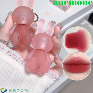 Anemone ลิปสติก ลิปกลอส เนื้อเจลลี่ ลายกระต่ายน่ารัก ติดทนนาน ไม่เหนียวติด พร้อมพวงกุญแจ สําหรับผู้หญิง