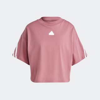 adidas ไลฟ์สไตล์ เสื้อยืด Future Icons 3-Stripes ผู้หญิง สีชมพู IB8519