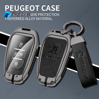 เคสกุญแจรีโมทรถยนต์ แบบหนัง ผสมสังกะสี สําหรับ Peugeot 308 408 508 2008 3008 4008 5008 Citroen C4 C4L c6 C3-XR Picasso DS3 DS4 DS5