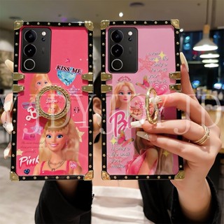 Yjd เคสโทรศัพท์ ขอบตรง กันกระแทก สําหรับ Vivo V29 Pro Barbie Series