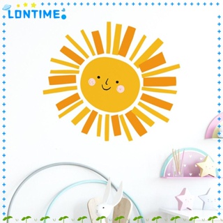 Lontime สติกเกอร์พีวีซี ลายจุด ดวงอาทิตย์ สีเหลือง ขนาดใหญ่ ลอกออกได้ สําหรับติดตกแต่งผนังห้องนอนเด็ก