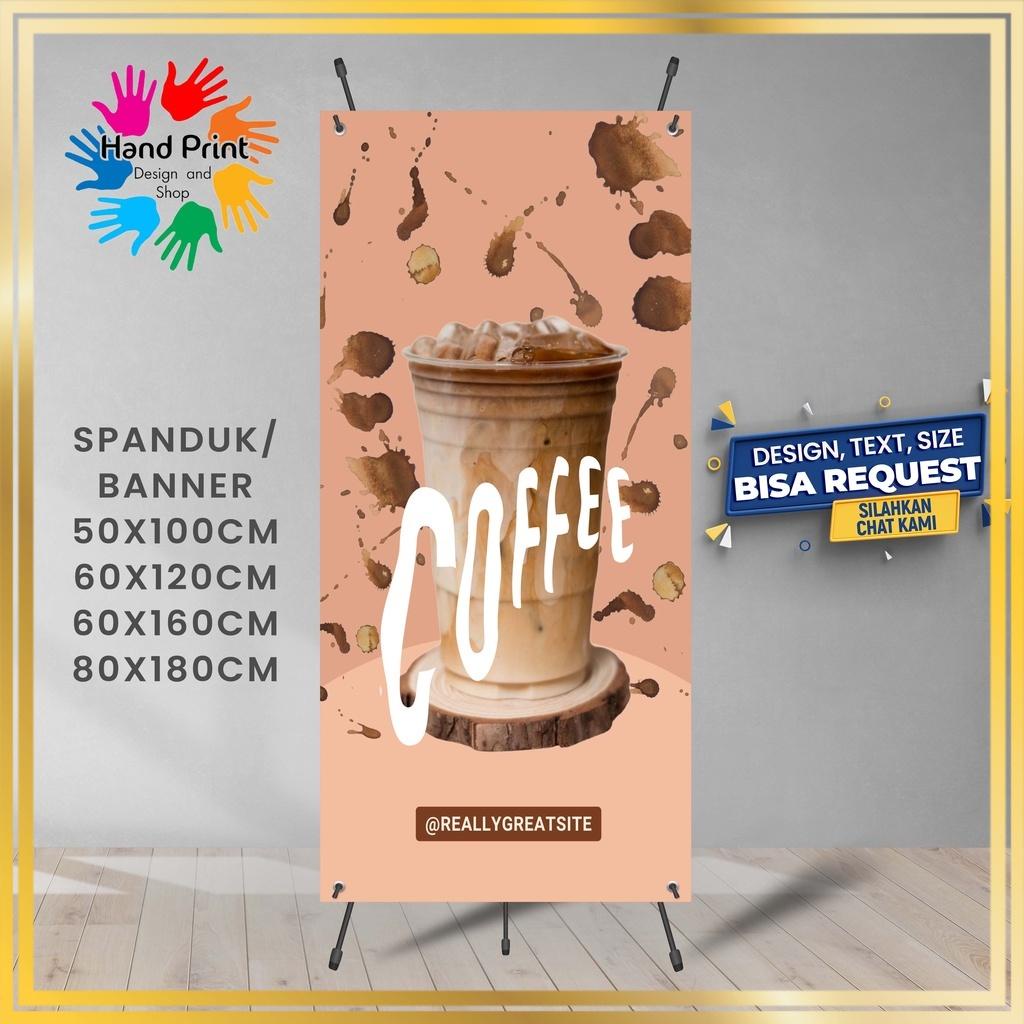 BANNER Coffee time Coffeeshop Cream 2 60x160 CM เหมาะสําหรับกลางแจ้ง/ในร่มสามารถขอได้