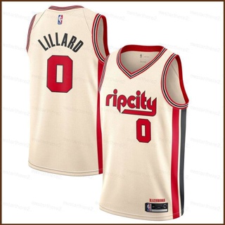 เสื้อกีฬาแขนกุด ลายทีม NS2 NBA City Edition Jersey Portland Blazers No.0 Lillard Classic Jersey 2021 22 พลัสไซซ์ SN2