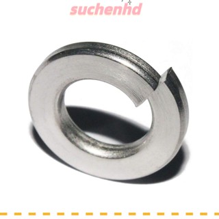 Suchenhd ชุดปะเก็นแหวนรอง แบบสปริง สเตนเลส ยืดหยุ่น สีเงิน 5/16 นิ้ว สําหรับงานโลหะ 100 ชิ้น