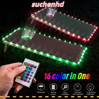 Suchenhd แถบไฟ Led 16 สี กันน้ํา กันกระแทก แบบพกพา ทนทาน พร้อมรีโมตคอนโทรล