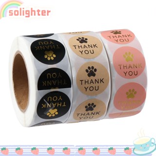 Solighter สติกเกอร์ฉลาก ทรงกลม ขนาดเล็ก มีกาวในตัว สไตล์นักธุรกิจ